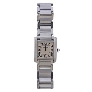 Cartier Tank Francaise Stainless Steel Quartz Watch 3751