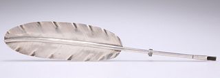 AN EDWARD VIII SILVER NOVELTY INK QUILL, by Carrington & Co, London 1936, t
