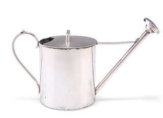 A GEORGE V SILVER MINIATURE WATERING CAN, by Levi & Salaman, Birmingham 191
