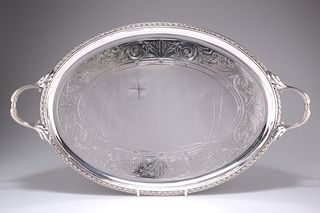 AN ARTS AND CRAFTS SILVER TRAY, by Elkington & Co Ltd, Birmingham 1935, in 