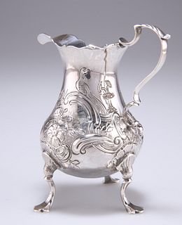 AN EARLY GEORGE III SILVER CREAM JUG, by William Kersill, London 1761, chas