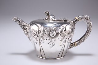 A VICTORIAN SILVER BACHELOR'S TEAPOT, by William Moulson, London 1846, of t