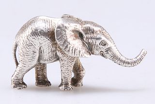 A STERLING SILVER ELEPHANT, "BOY", by Patrick Mavros, Zimbabwe, modern, the