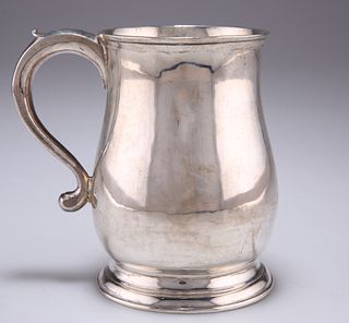 A GEORGE II SILVER MUG, possibly by William Kidney, London 1739, of large p