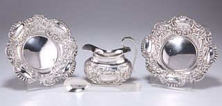 A PAIR OF VICTORIAN SILVER DISHES, by T H Hazlewood & Co, Birmingham 1898, 