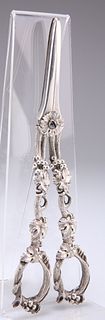 A PAIR OF VICTORIAN SILVER GRAPE SCISSORS, by George William Adams, London 