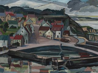 William Sharp (Austrian/American, 1900-1961), Crail Harbour, Fife (Scotland)