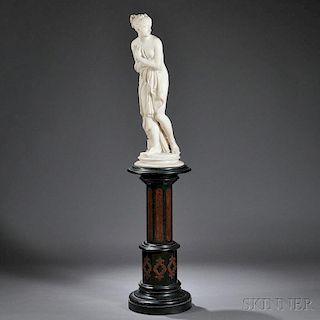 Continental School, Late 19th/Early 20th Century       Alabaster Figure of Venus