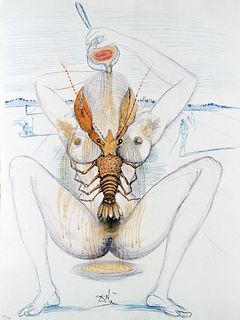 Salvador Dali - Nude and Lobster