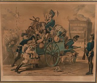 Charles Gilbert Colored Prussian War Lithograph
