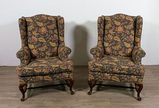 Pair of Federal Style Upholstered Arm Chairs