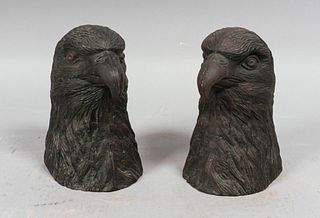 Pair of Metal Eagle Bookends
