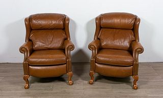 Pair of Presidential Leather Recliners