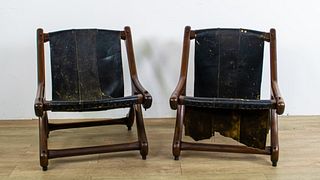 Pair of Don S. Shoemaker Sling Sloucher Chairs
