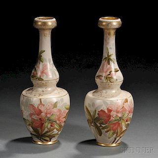 Pair of Doulton Lambeth Carrara Vases
