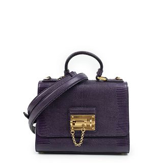 DOLCE & GABBANA Monica Shoulder bag in Purple Leather
