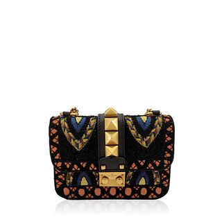 VALENTINO GARAVANI glam lock Shoulder bag in Multicolour Leather