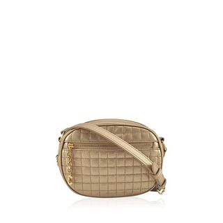 CÉLINE C charm Shoulder bag in Gold Leather