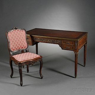 Louis XVI-style Ormolu-mounted Parquetry Writing Desk