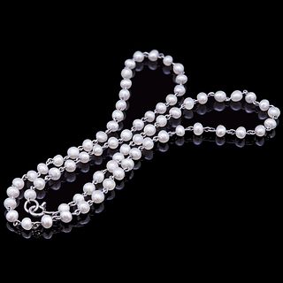 NO RESERVE, AN ART DECO PEARL CHAIN NECKLACE