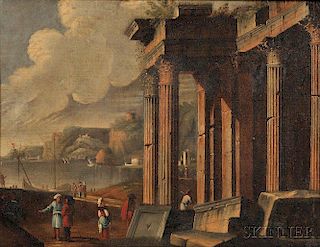 Manner of Claude-Joseph Vernet (French, 1714-1789)      Roman Ruins at the Shore