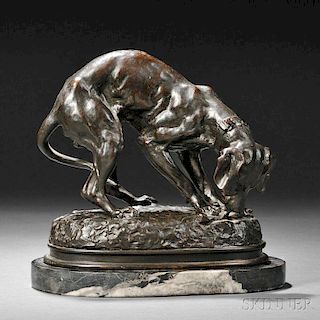 Alexander Phimister Proctor (American, 1860-1950)       Bronze Figure of a Dog with a Bone