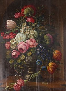 Antique Still Life Painting on Cradled Panel