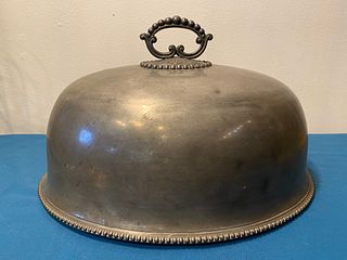 Antique English Pewter Food Dome