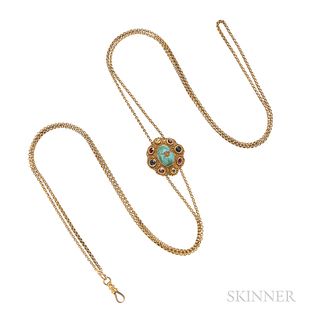Antique Gold and Turquoise Scarab
