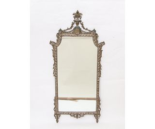 WOOD CARVED FRENCH MIRROR