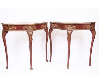 QUEEN ANNE STYLE CONSOLE TABLES