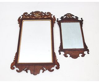 TWO CHIPPENDALE MIRRORS
