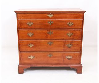 NEW ENGLAND CHIPPENDALE MULE CHEST
