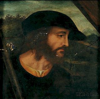 Northern Italian School, 16th Century      Profile of a Man in a Dark Cap