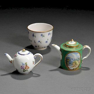 Three Sevres Porcelain Tea Wares