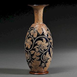 Royal Doulton George Tinworth Decorated Stoneware Vase