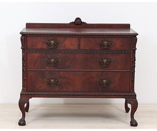 ORNATE CHIPPENDALE STYLE CHEST