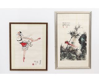 TWO CHINESE INK DRAWINGS