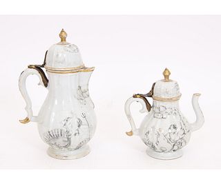 TWO CHINESE EXPORT TEAPOTS