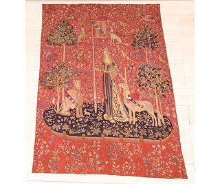 19TH C. WOOL TAPESTRY