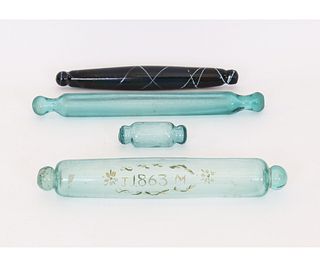 VINTAGE GLASS ROLLING PINS