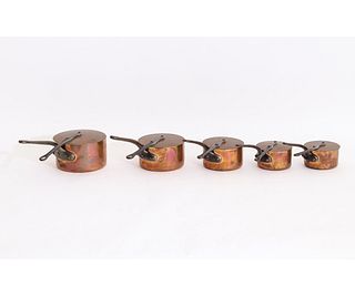 FRENCH COPPER/IRON COOKING POTS