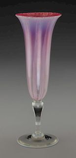 Louis Comfort Tiffany Pastel Glass Footed Vase