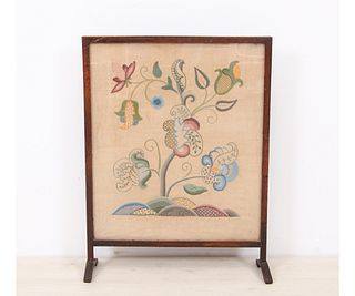 EMBROIDERED FIRE SCREEN