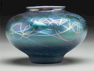 Steuben Iridescent Glass Tyrian Bowl