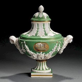 Saxonian Porcelain Vase and Cover