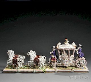 Porcelain Horse-drawn Carriage