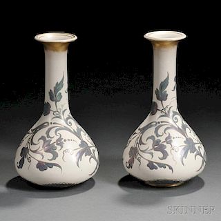 Pair of Doulton Lambeth Carrera Vases