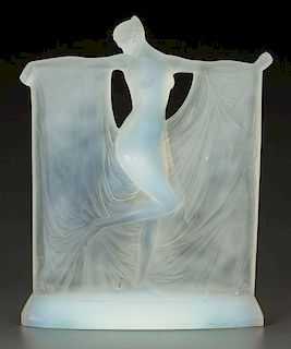 An R. Lalique Opalescent Glass Suzanne Statuette