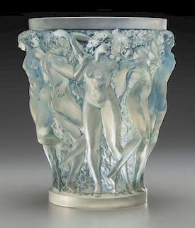 R. Lalique Opalescent Bacchantes Vase